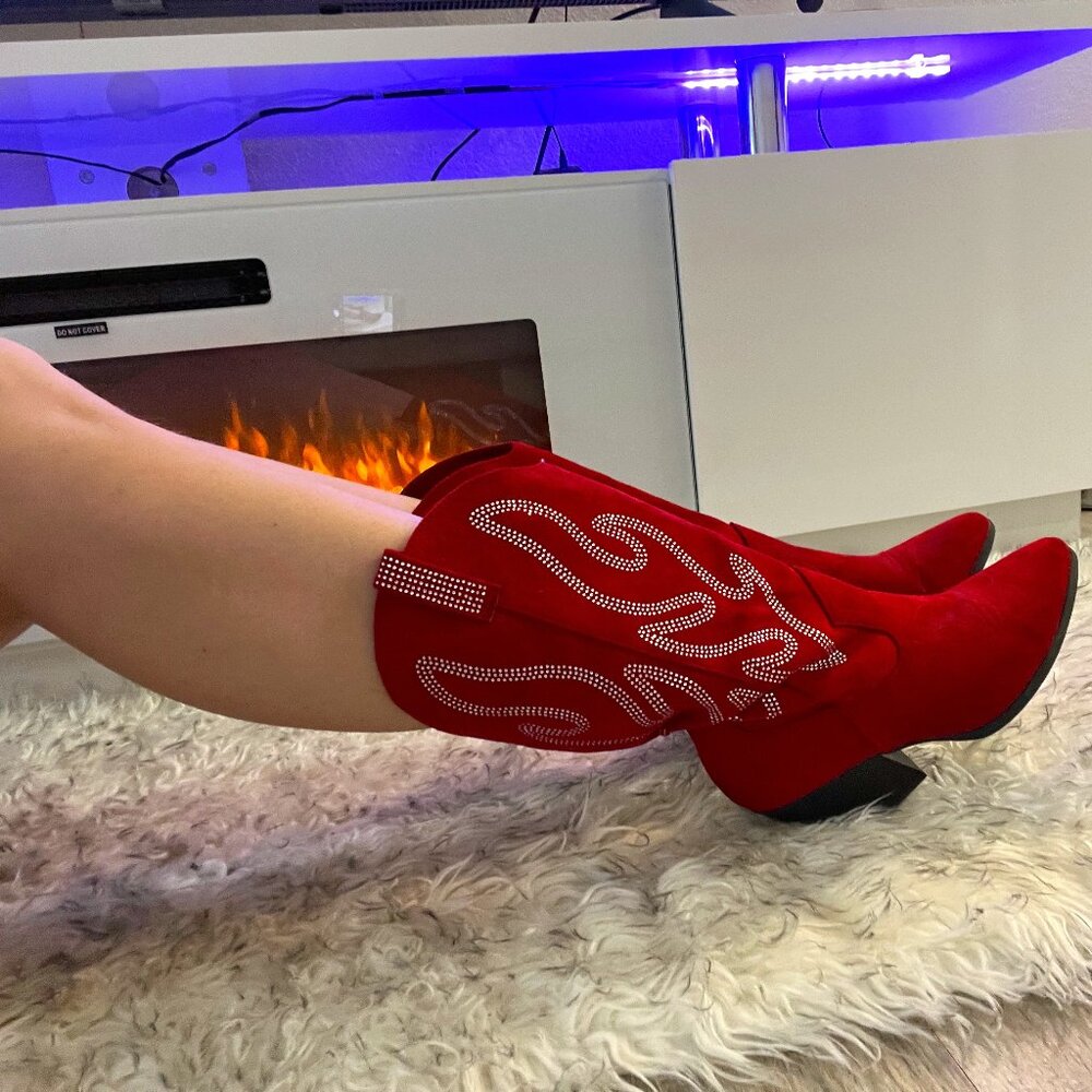 Red Soda Western Boots - women's size 8